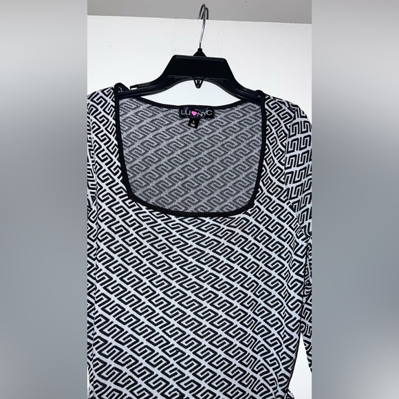 Pants - LU NYC Black and White Geometric Jumpsuit